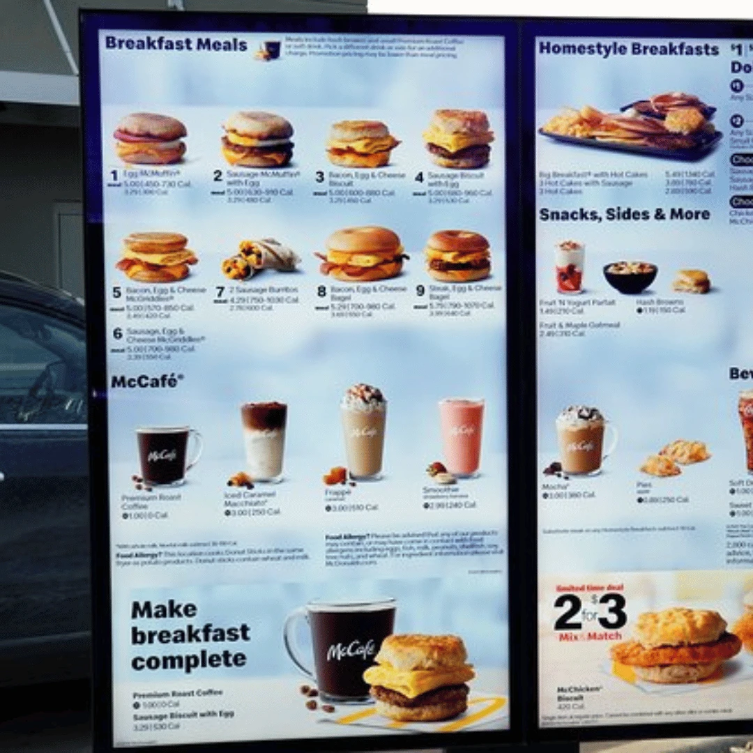 เมนูอาหาร McDonald's เมือง Ketchikan รัฐ Alaska