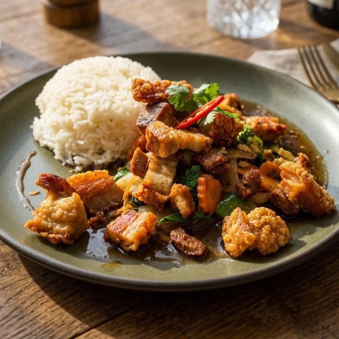 อาหารไทยในร้าน Try Thai Food เมือง Minot รัฐ North Dakota